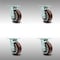 Service Caster 5 Inch SS Polyurethane Swivel Caster Set with Roller Bearing and Swivel Lock SCC SCC-SS30S520-PPUR-BSL-4 - alternate 1